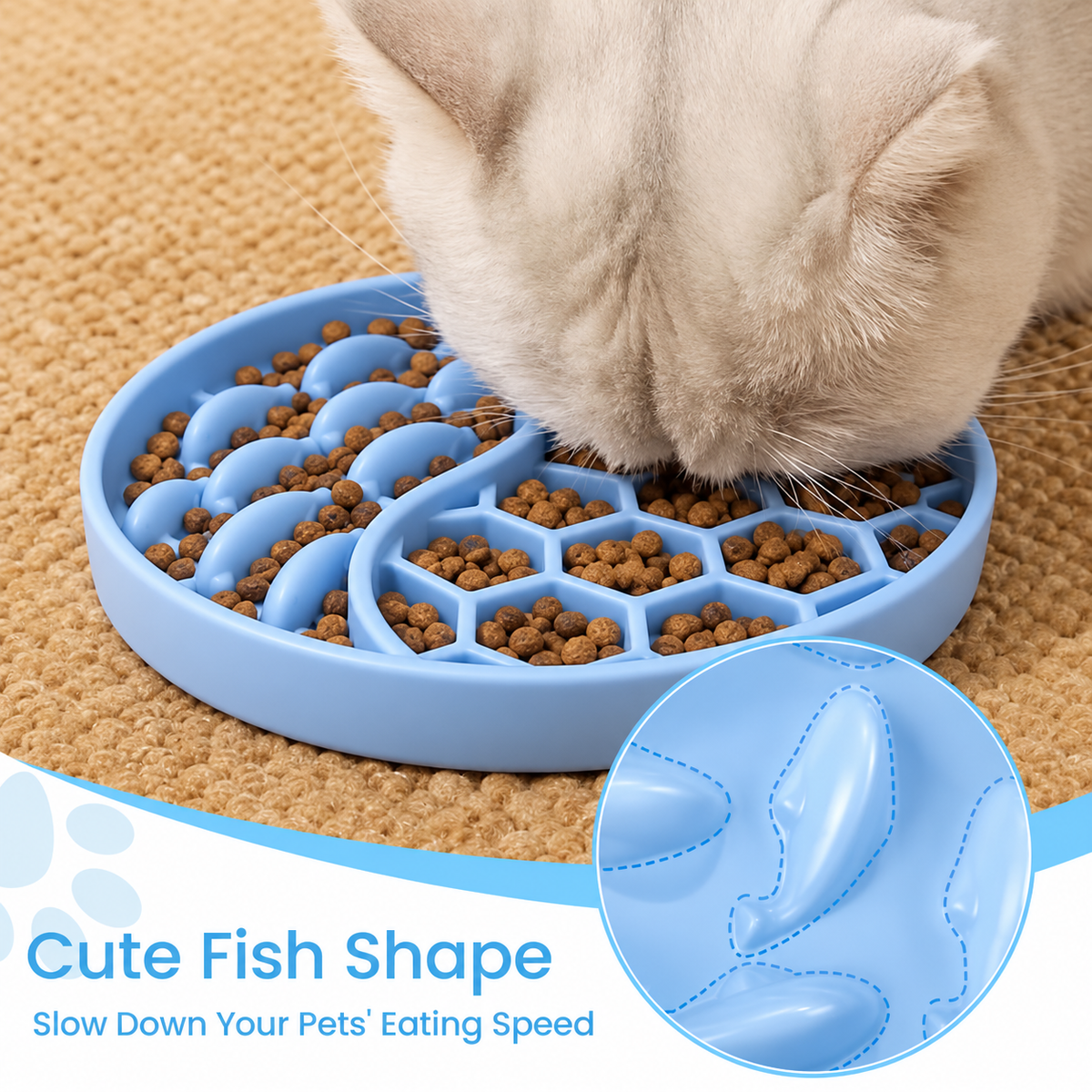 fish shaped slow feeder